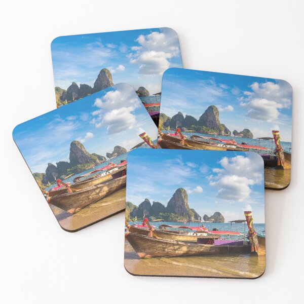 Item preview, Traditional Long Tail Boat On Railay Beach Krabi Thailand designed and sold by JTS STORE.