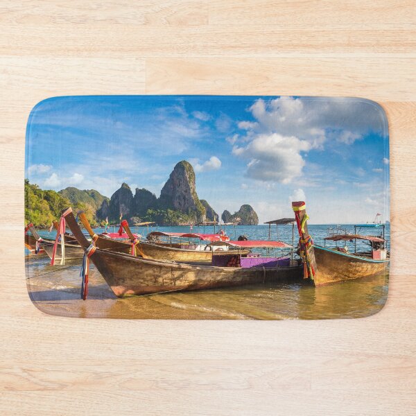 Item preview, Traditional Long Tail Boat On Railay Beach Krabi Thailand designed and sold by JTS STORE.