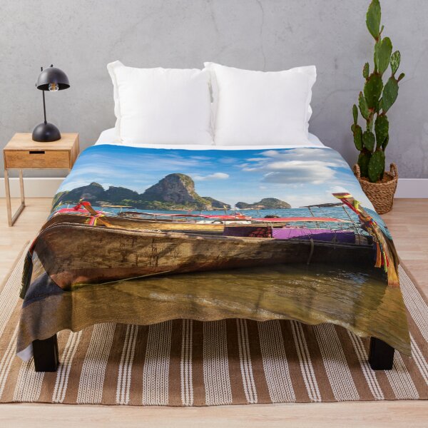 Item preview, Traditional Long Tail Boat On Railay Beach Krabi Thailand designed and sold by JTS STORE.