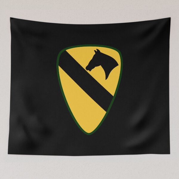 Item preview, 1st Cavalry Division US Army coat of arms flag designed and sold by mikoala50.