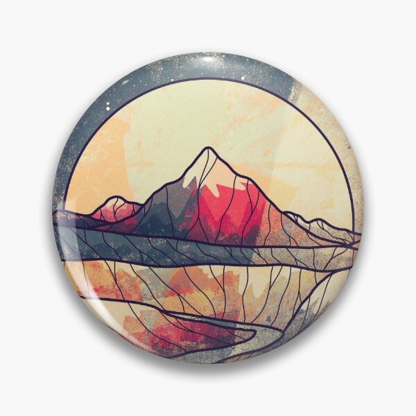 Item preview, Montañas de río retro designed and sold by Swadeillustrations.