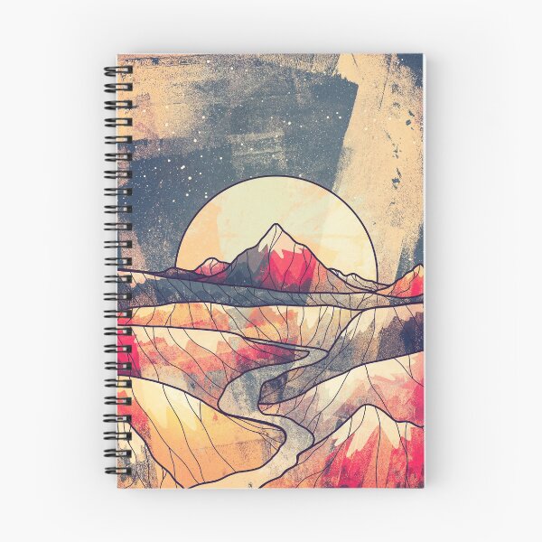 Item preview, Retro river mountains designed and sold by Swadeillustrations.