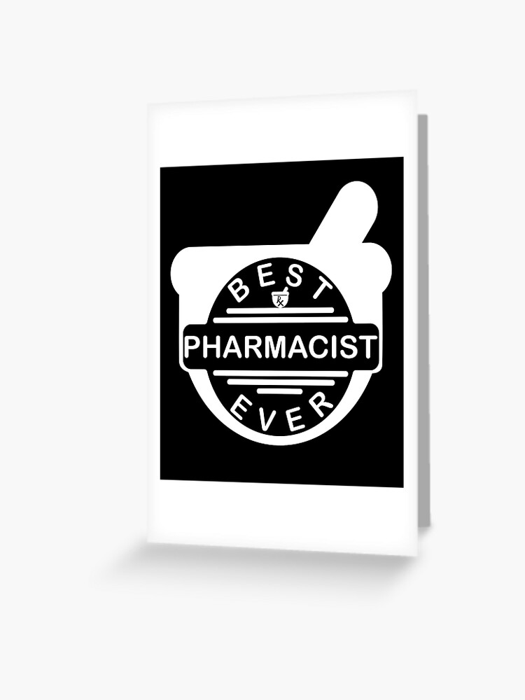 Carte de vœux avec l'œuvre « Idée cadeau étudiant en pharmacie technicien  en pharmacie » de l'artiste tshirtconcepts