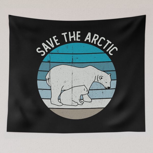 Item preview, Save The Arctic with Polar Bears Vintage Gift designed and sold by JokeGysen.
