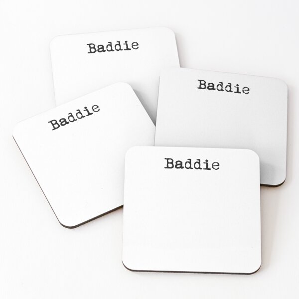 Item preview, Baddie. Typewriter simple text red black designed and sold by AmongOtherThngs.
