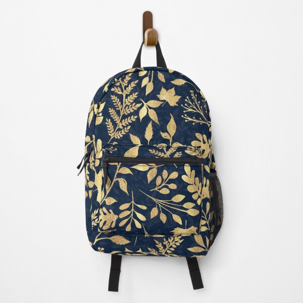 Item preview, Elegant Gold Glitter Foliage Navy-Blue Design designed and sold by InovArtS.