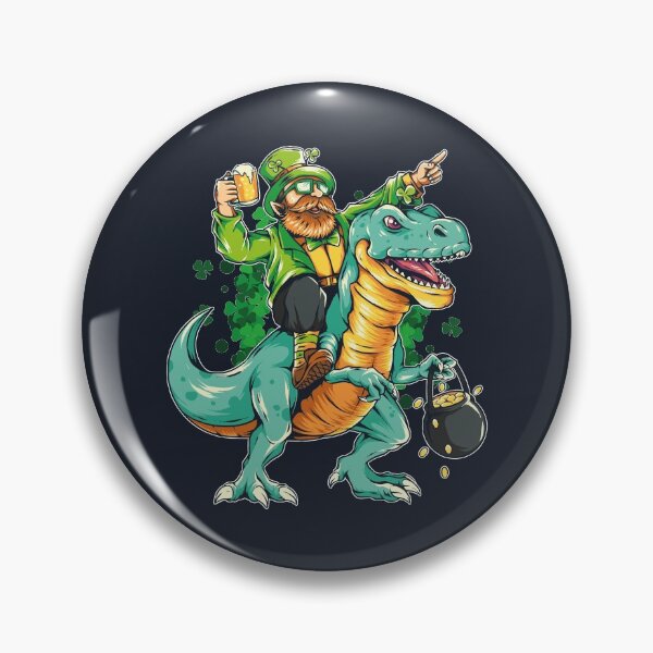 Artikelvorschau, Kobold reiten Dinosaurier St Patrick Tag entworfen und verkauft von Phoca Mobil.