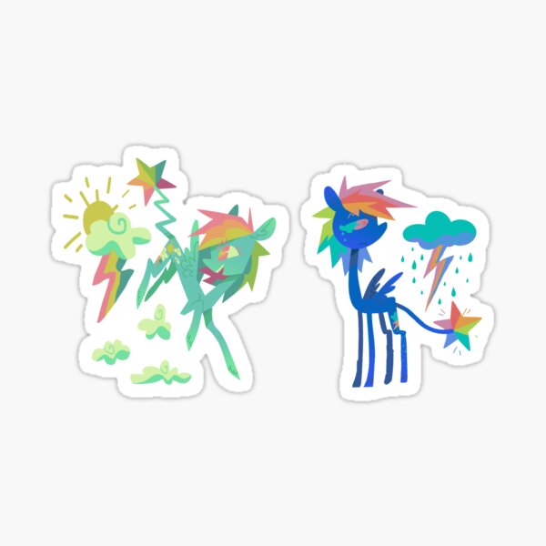 Rainbow Dash Moods Sticker