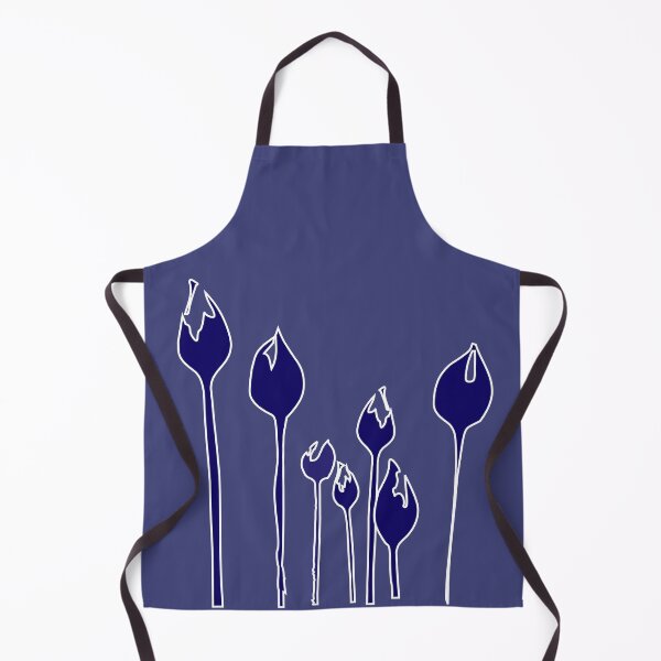 Item preview, Elegant Art Deco wild tulip flowers dancing in the wind - Navy royal electric blue designed and sold by Caroline Laursen.