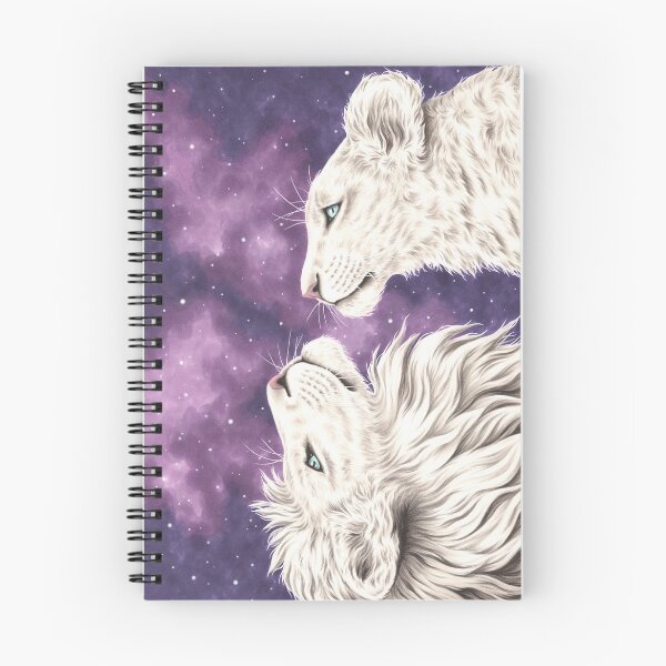 Item preview, Stargazers Galaxy White Lion Couple Love Soulmates designed and sold by ZindyZone.