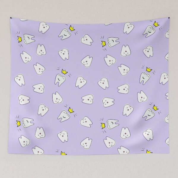 Item preview, Tooth dentist nursery print violet  designed and sold by Milatoo.