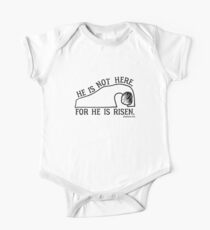 He Is Risen, Matthew 28:6 One Piece - Short Sleeve