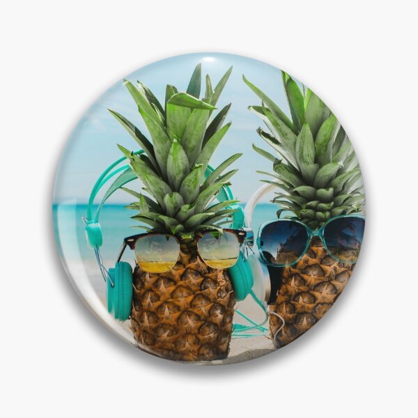 Item preview, Cool Pineapples Wearing Headphone On the Beach designed and sold by JTS STORE.