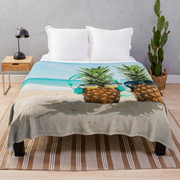 Item preview, Cool Pineapples Wearing Headphone On the Beach designed and sold by JTS STORE.