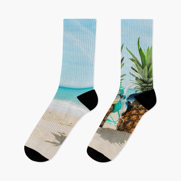 Item preview, Cool Pineapples Wearing Headphone On the Beach designed and sold by JTS STORE.