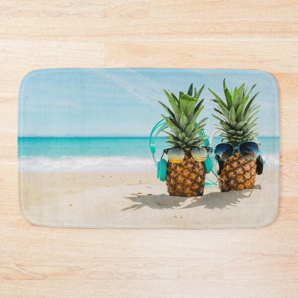 Item preview, Cool Pineapples Wearing Headphone On the Beach designed and sold by JTS STORE.