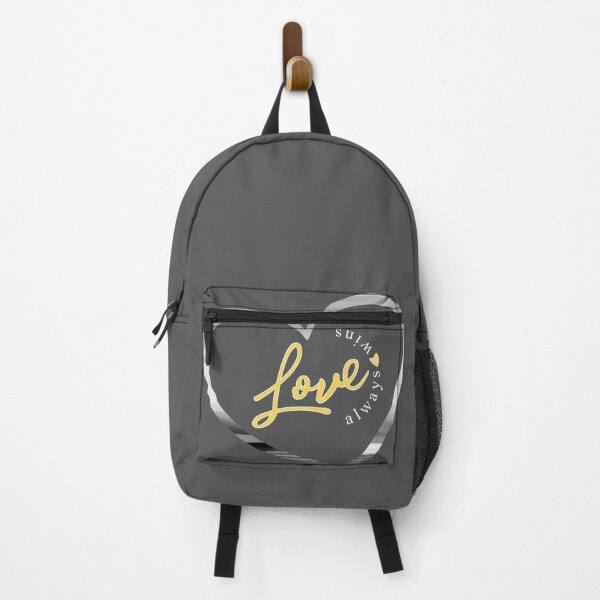 Item preview, Love Always Wins - yellow valentine heart on slate grey designed and sold by Caroline Laursen.