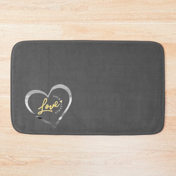 Item preview, Love Always Wins - yellow valentine heart on slate grey designed and sold by Caroline Laursen.