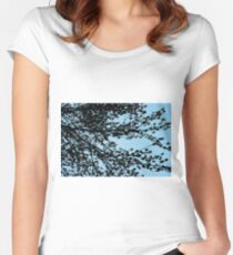 Tree Sillhouette Women's Fitted Scoop T-Shirt