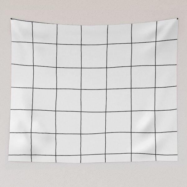 Item preview, Grid in graphic lines black and white designed and sold by Between Clouds.
