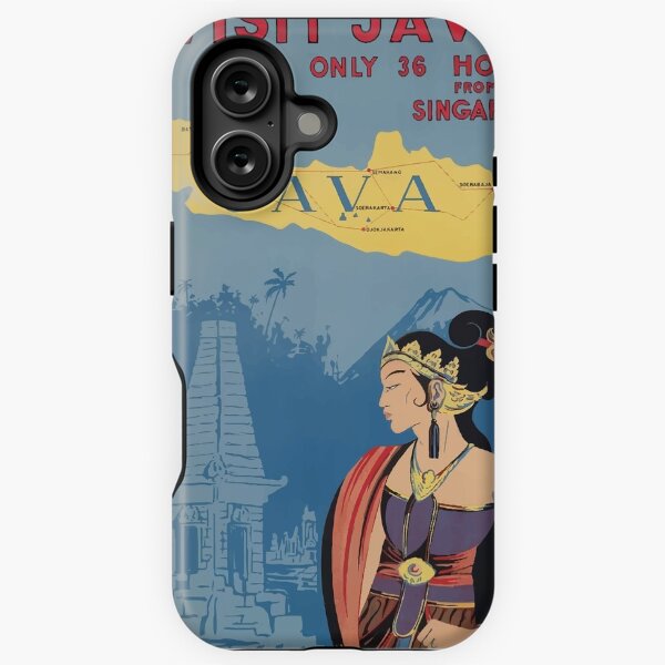 Item preview, Vintage Travel Poster Java Indonesia designed and sold by DesignTool.