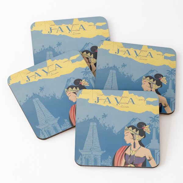 Item preview, Vintage Travel Poster Java Indonesia designed and sold by DesignTool.