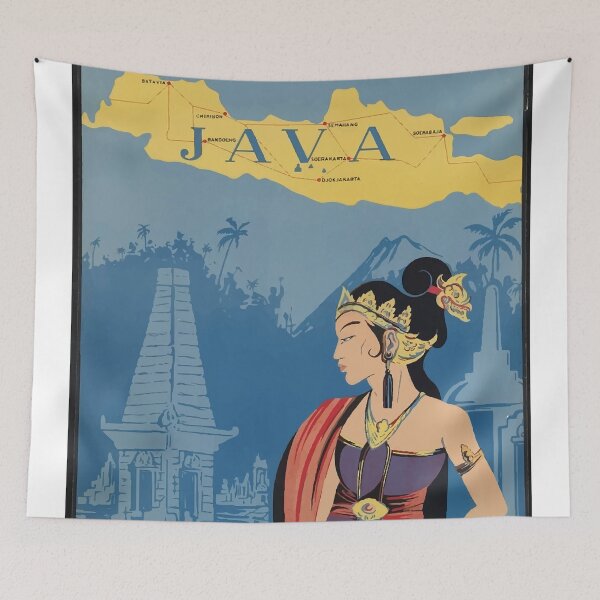 Item preview, Vintage Travel Poster Java Indonesia designed and sold by DesignTool.