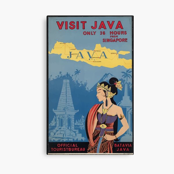 Item preview, Vintage Travel Poster Java Indonesia designed and sold by DesignTool.