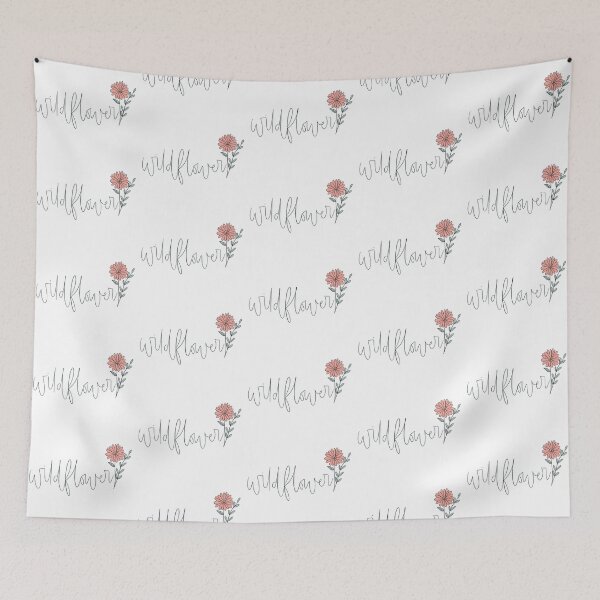 Item preview, Wildflower lettering design with floral illustration  designed and sold by Paula Barriga.