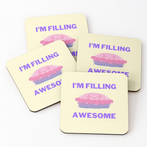 Item preview, I'm Filling Awesome, I'm Feeling Awesome Food Pun designed and sold by GoodMoodFood.