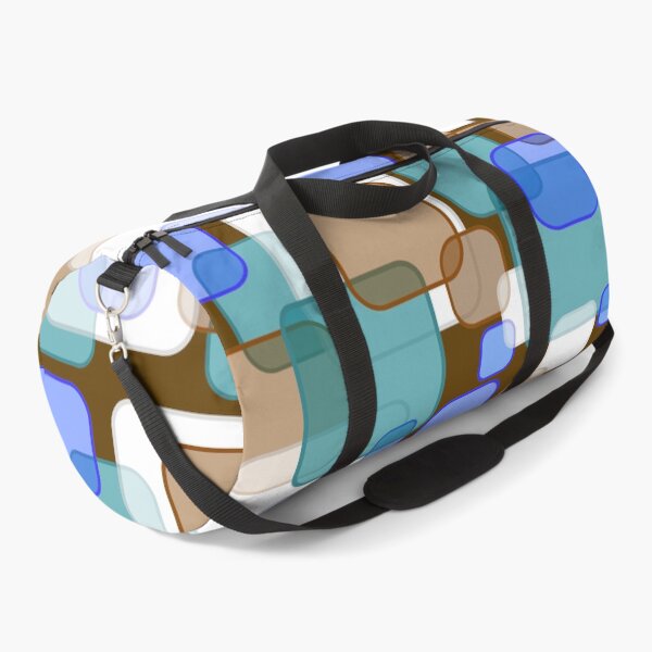 Item preview, Retro Square Bubbles - Teal, Brown and Blue designed and sold by Quooki.