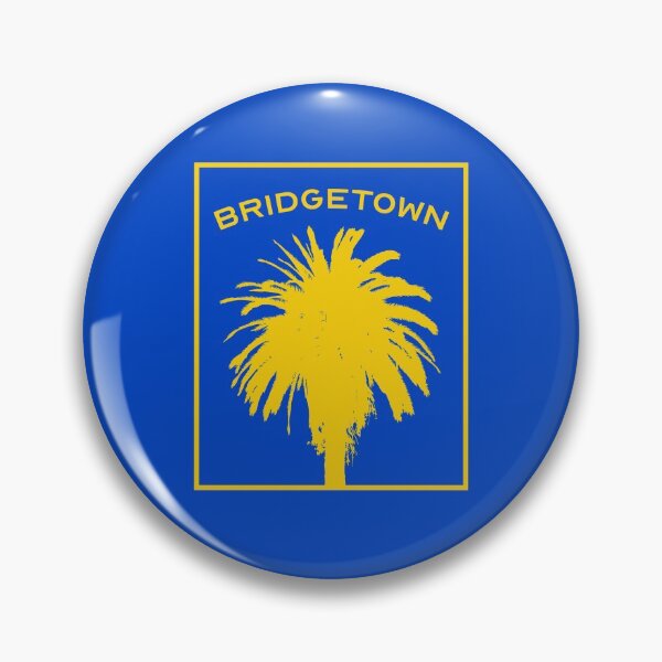 Item preview, Bridgetown Barbados Palm Tree Silhouette in Yellow designed and sold by ClickForMore.