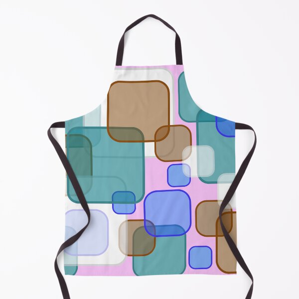 Item preview, Retro Square Bubbles - Teal, Brown and Blue designed and sold by Quooki.