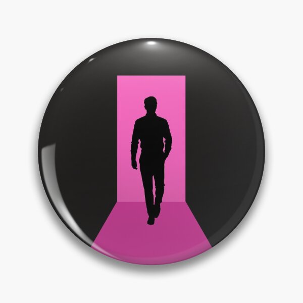 Item preview, Silhouette of a man walking through a door. designed and sold by NineteenthHole.