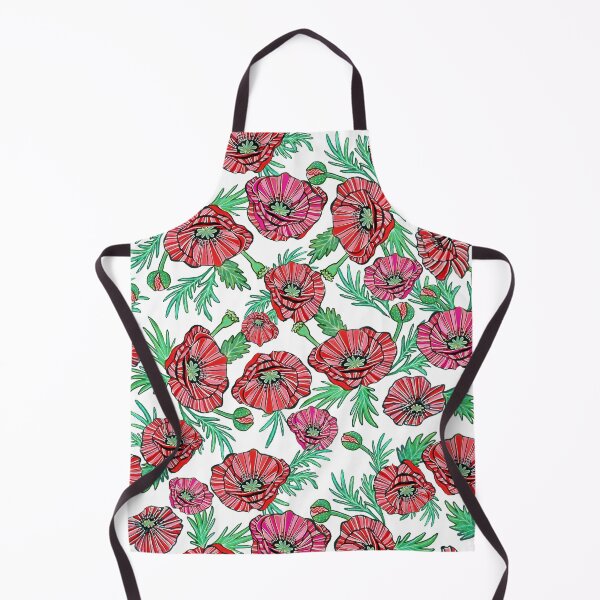 Item preview, Red and pink Poppy floral, red flowers designed and sold by MagentaRose.
