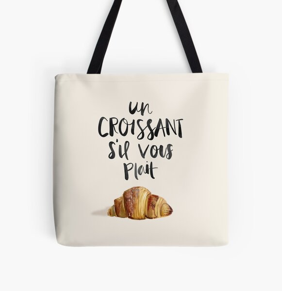 Pastry Breakfast Croissant Tote Bag Shoulder Bag Shopping Bag 