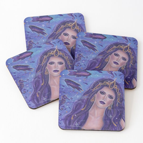 Item preview, Amethyst purple mermaid art by Renee L. Lavoie designed and sold by Renee Lavoie.