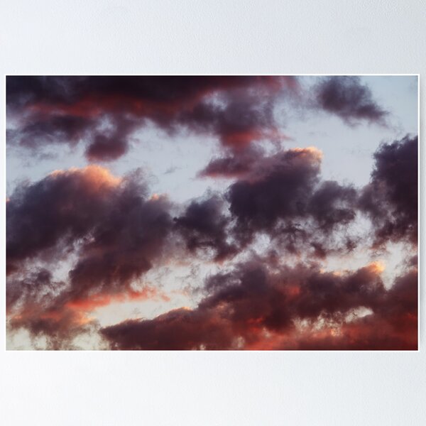 Sky and sunset clouds Poster