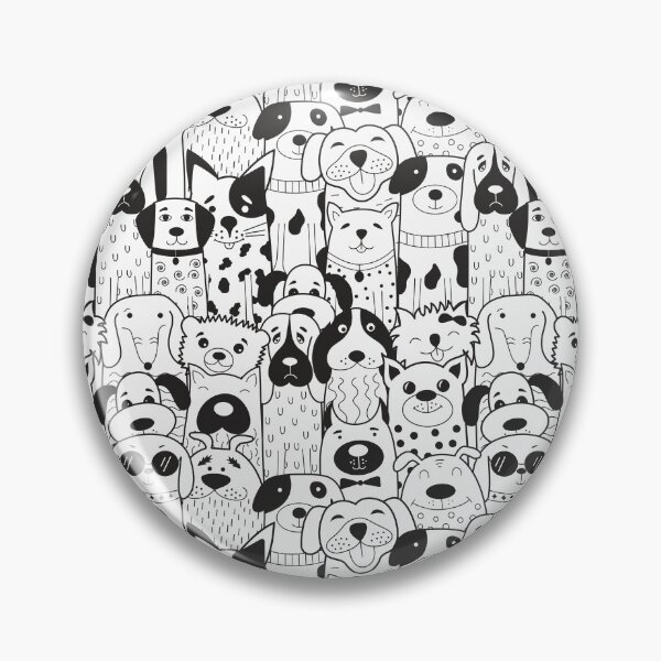 Item preview, Dogs pattern - black and white designed and sold by TransFoto.