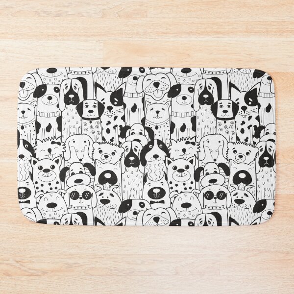 Item preview, Dogs pattern - black and white designed and sold by TransFoto.