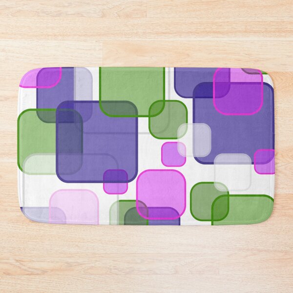 Item preview, Retro Square Bubbles - Purple, Pink and Green designed and sold by Quooki.
