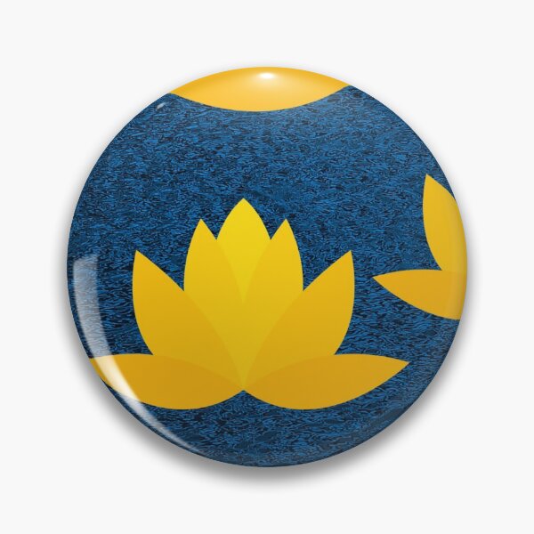 Item preview, Three yellow lotuses in blue background designed and sold by ThamaraiSelvi.