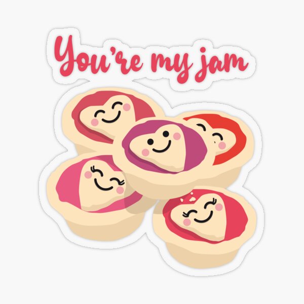 You're My Jam (Tarts) - Navy Transparent Sticker