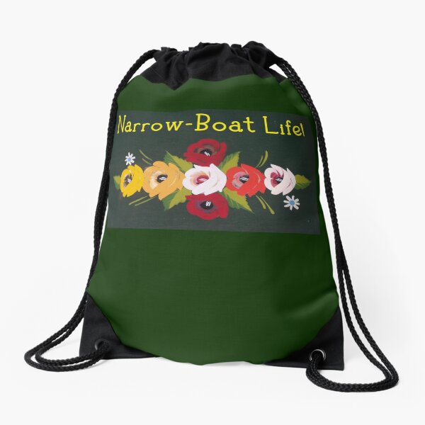 Narrow-Boat Life Drawstring Bag
