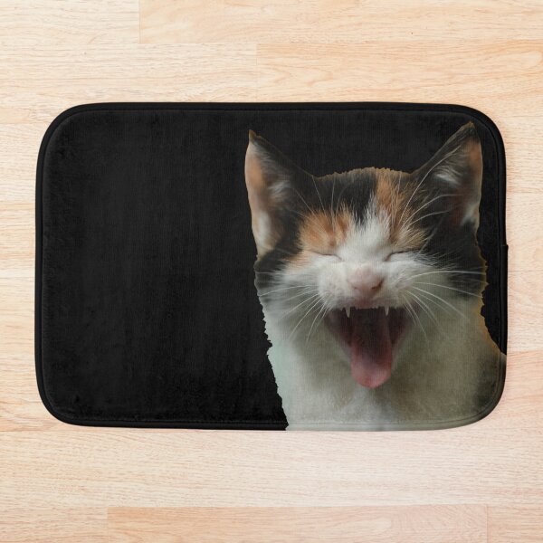 Item preview, ORIGINAL CRAZY CAT Bath Mat designed and sold by The-Cat-Shop.