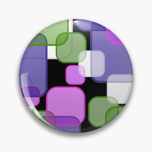 Item preview, Retro Square Bubbles - Purple, Pink and Green designed and sold by Quooki.