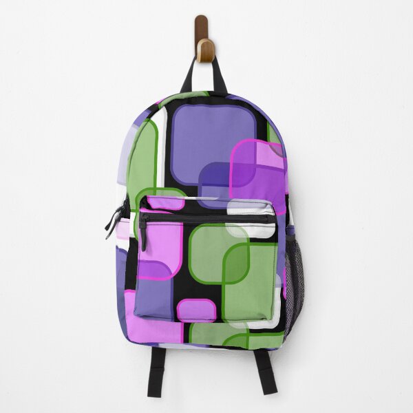 Item preview, Retro Square Bubbles - Purple, Pink and Green designed and sold by Quooki.