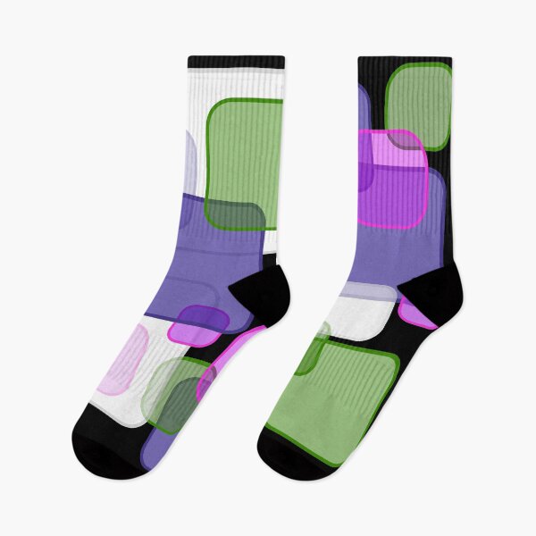 Item preview, Retro Square Bubbles - Purple, Pink and Green designed and sold by Quooki.