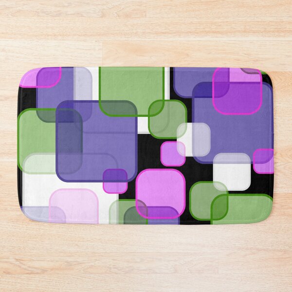 Item preview, Retro Square Bubbles - Purple, Pink and Green designed and sold by Quooki.
