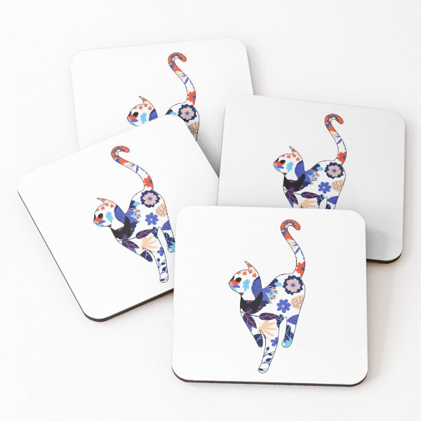 Item preview, Floral Cat in Flowers Popoki 605 designed and sold by VinBasis.